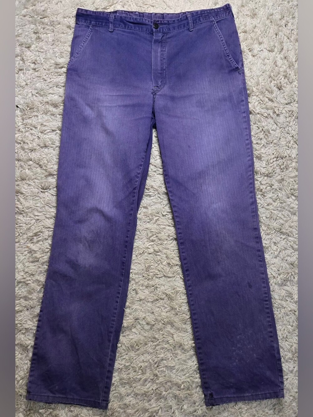 VTG 70s/80s German Purple Faded HBT Work Pants 34x34